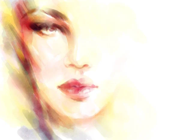 Beautiful Woman Fashion Illustration Digital Painting — Stock Photo, Image