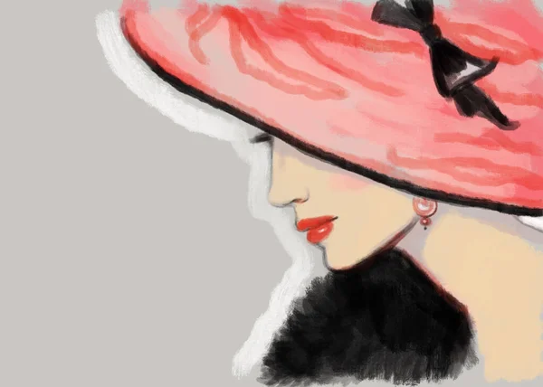 beautiful woman. fashion illustration. digital painting