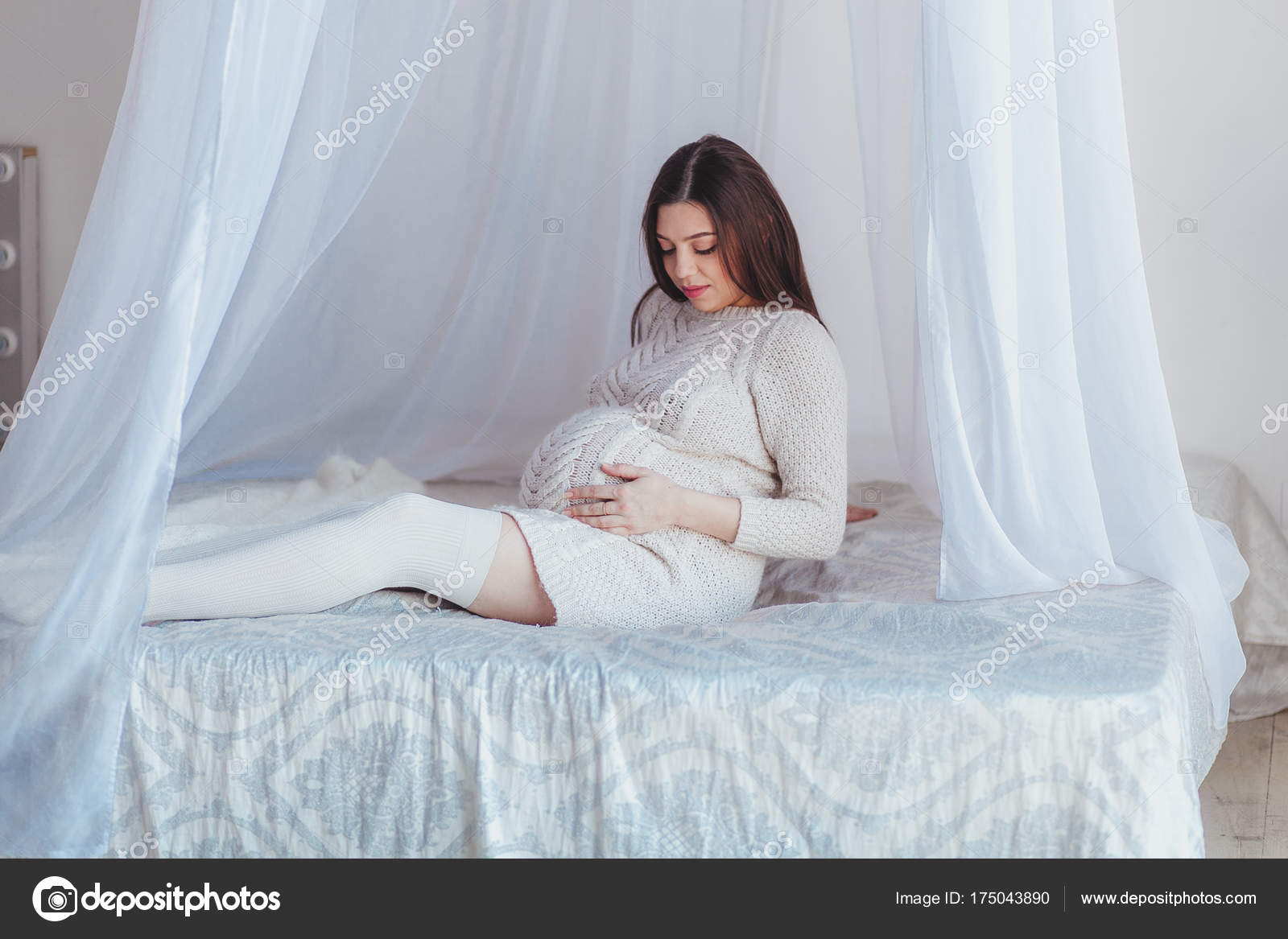 Photos Bedroom Maternity Beautiful Pregnant Woman