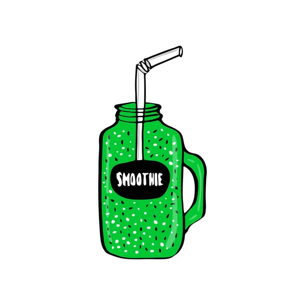 Smoothie mantiene una dieta saludable. Batido de jugo fresco ecológico como bebida de cóctel — Vector de stock