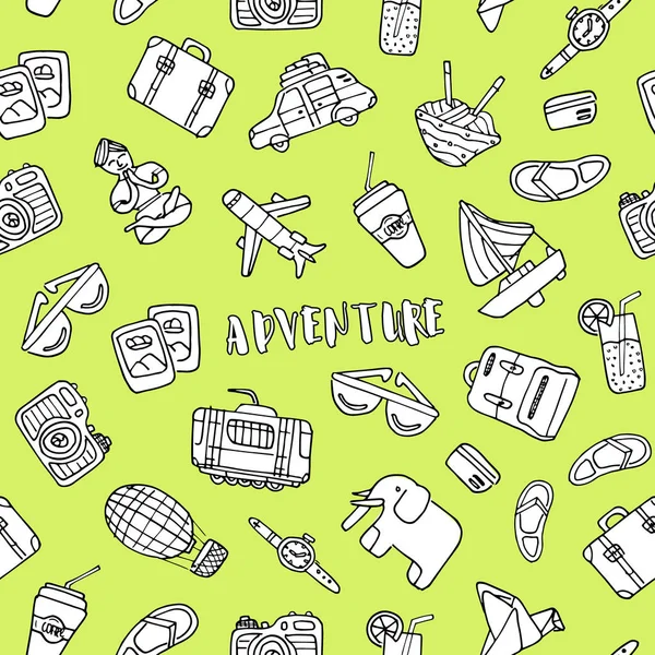 Doodle simgeler seyahat el yapımı