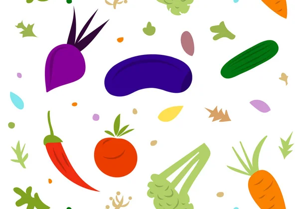 Légumes sur fond blanc — Image vectorielle