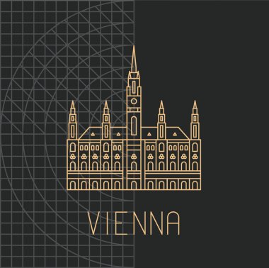 Wiener Rathaus. Viyana ana sembolü.