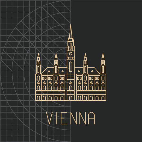 Wiener Rathaus. Viyana ana sembolü.