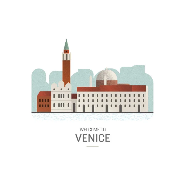 Venecia. Símbolo principal de Italia — Vector de stock