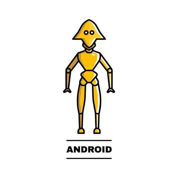Friendly robot Android. Concept of future artificial Intelligence