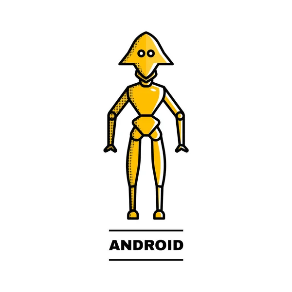 Dostane robot Android. Gelecekte yapay zeka kavramı