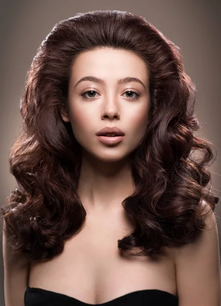 Portrait of curly hair woman — Stock Photo, Image