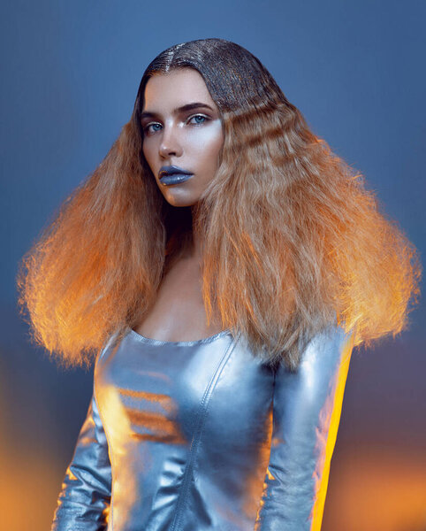 Fashion Photography Young Model Posing Studio Royalty Free Stock Images