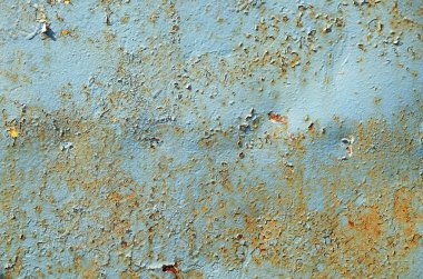 Eski grunge paslı metal bir yüzeye