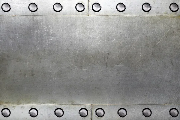 Old Metal Texture Rivets Steel Background — Stock Photo, Image