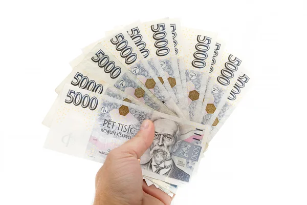 Billets tchèque valeur nominale cinq mille couronnes — Photo