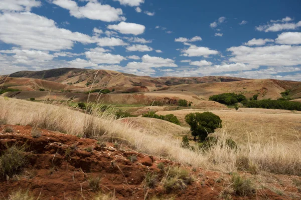 Paesaggio tradizionale altopiano del Madagascar — Foto Stock