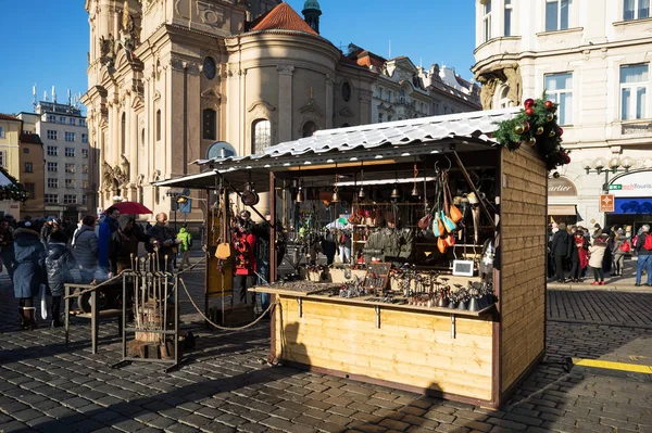 Christmas market at Old Town Square in Prague — Stock Photo, Image