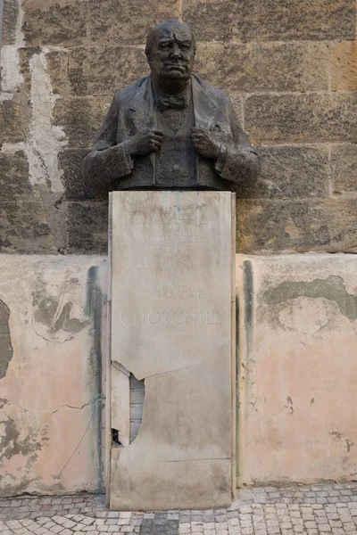 Estátua do Memorial Winston Churchill — Fotografia de Stock