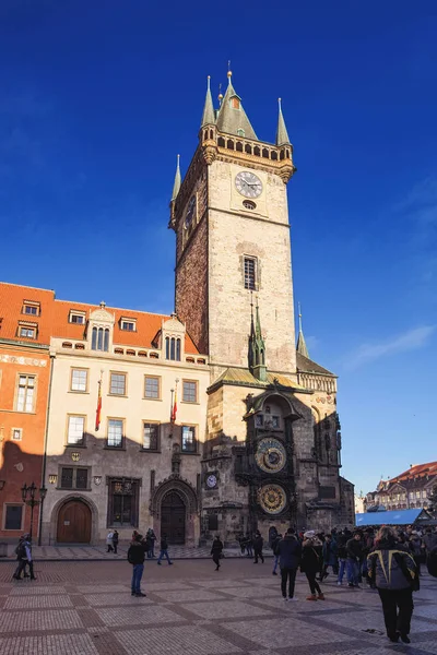 Famoso vecchio Praga Orologio astronomico Praga Orloj — Foto Stock
