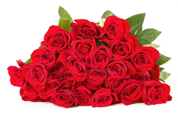 Bouquet di rose rosse fresche isolato — Foto Stock