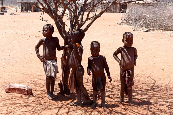 Unbekannter Kinderhimba-Stamm in Namibia — Stockfoto