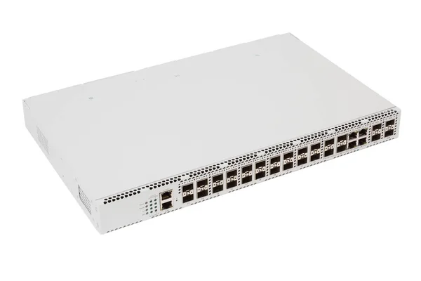 Interruptor Gigabit Ethernet com slot SFP — Fotografia de Stock