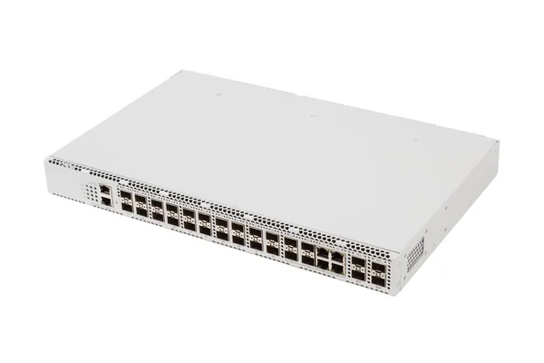 Interruptor Gigabit Ethernet com slot SFP — Fotografia de Stock