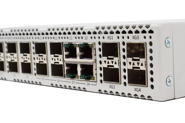 Gigabit Ethernet switch with SFP slot — Stock Photo, Image