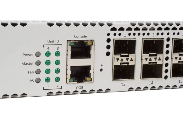 Switch Gigabit Ethernet con ranura SFP — Foto de Stock
