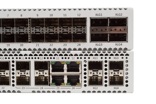 Gigabit Ethernet switch with SFP slot — Stock Photo, Image