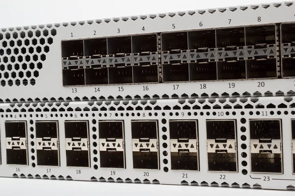 Przełącznik Gigabit Ethernet z gniazdo Sfp — Zdjęcie stockowe