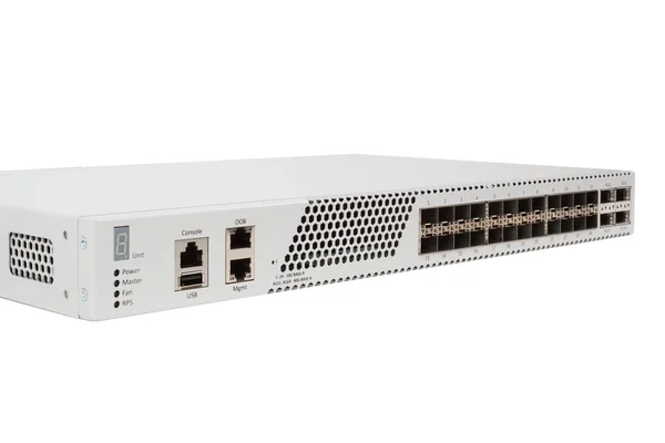 Interruttore Ethernet Gigabit con slot SFP — Foto Stock