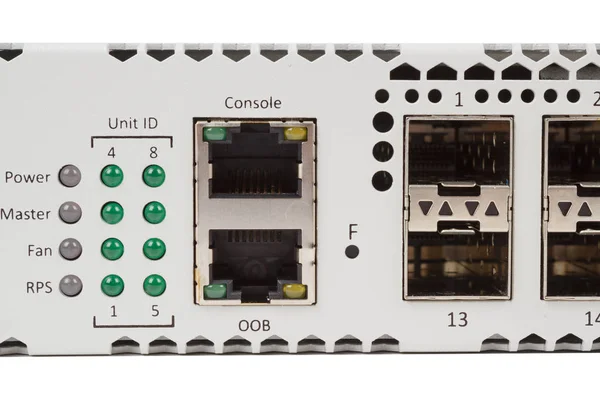 Gigabit Ethernet switch with SFP slot — Stock Photo, Image