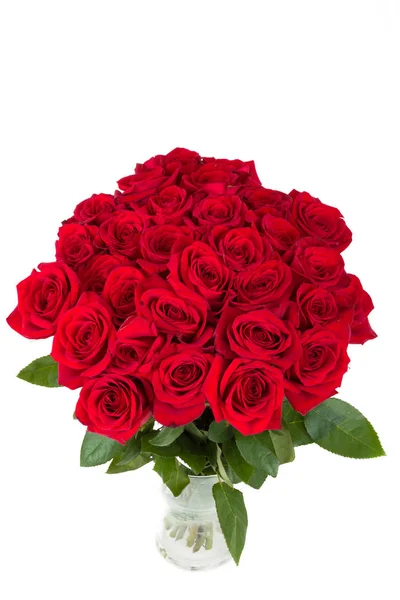 束新鲜情人节红玫瑰隔离 — 图库照片