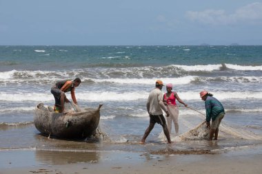 Yerel Madagaskarlı balıkçılar balıkçılık deniz, Madagaskar