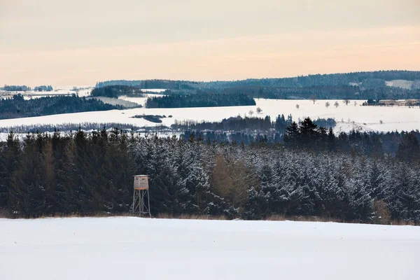 Зимовий заморожений пейзаж на високогір'ї — стокове фото
