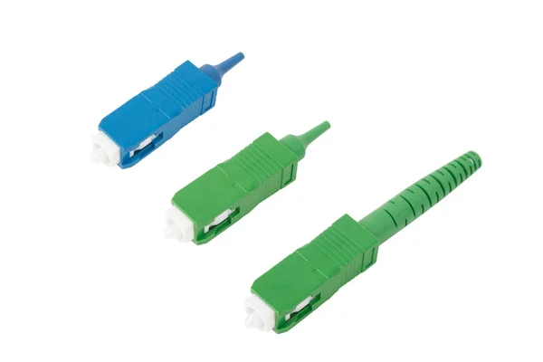 SC fiber optic connectors isolated — Stock Photo, Image