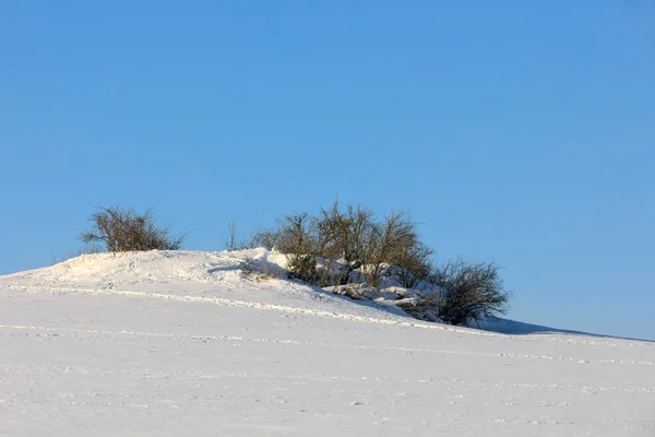 아름 다운 농촌 시골 겨울 풍경 — 스톡 사진