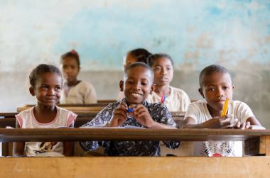 Madagaskar okul çocukları sınıfta, Madagaskar
