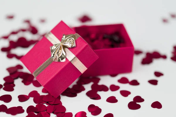 Валентина любовь подарочная коробка — стоковое фото