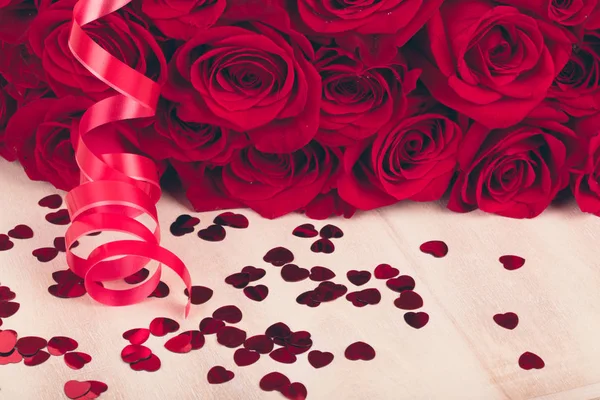 Red roses background — Stock Photo, Image