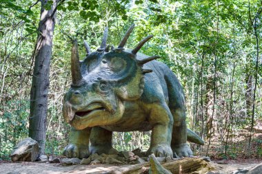 Tarih öncesi dinozor styracosaurus doğada