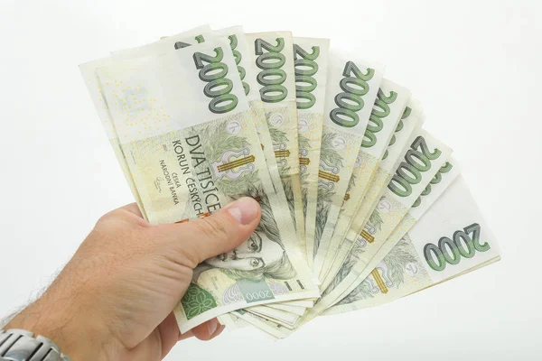 Billetes checos coronas — Foto de Stock
