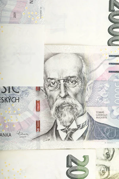 チェコの銀行券の王冠の背景 — ストック写真