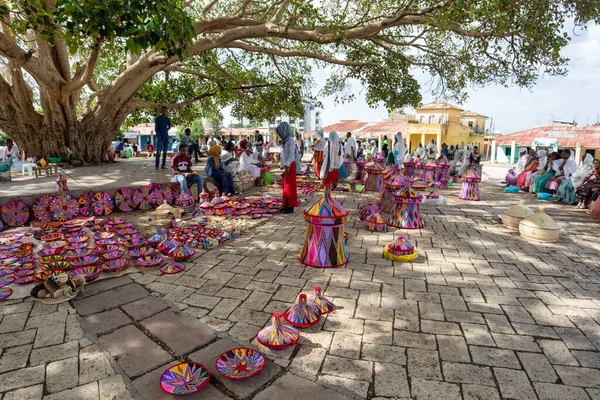 Street market in center of Aksum, Ethiopia Africa — Stock Photo, Image