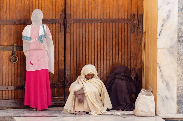 Cristãos ortodoxos em Aksum, Etiópia África — Fotografia de Stock