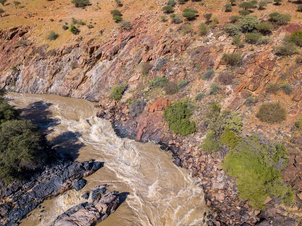 Cataratas aéreas de Epupa en el río Kunene en Namibia — Foto de Stock