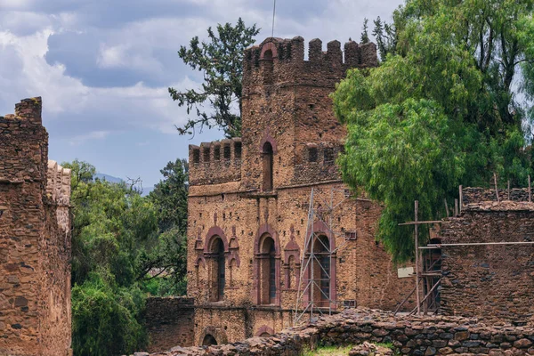 Fasil Ghebbi, Gondar vára, Etiópia Örökség — Stock Fotó