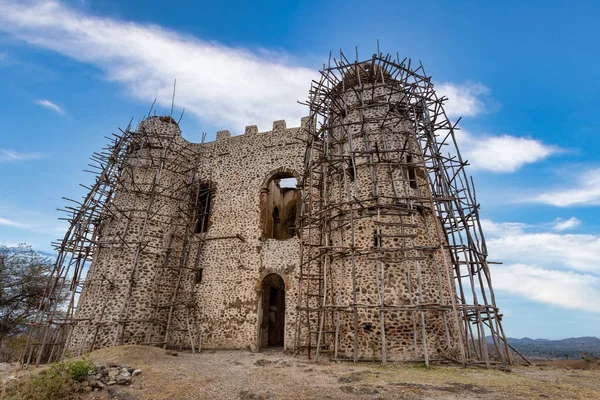 Ruins of Guzara royal palace, Ethiopia Africa — Stock Photo, Image