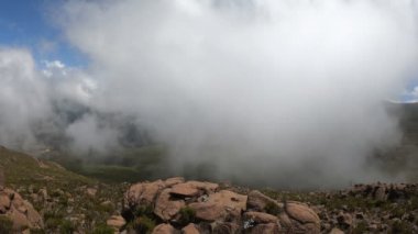 moving clouds Bale Mountain landscape, Ethiopia