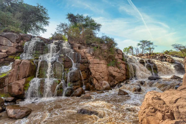 Kleiner Wasserfall Awash Nationalpark Wasserfälle Naturschutzgebiet Awash Süden Äthiopiens Wildnis — Stockfoto