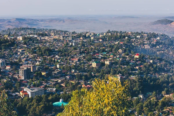Aerial View City Gondar Fasil Ghebbi Royal Fortress City Gondar — Stock Photo, Image