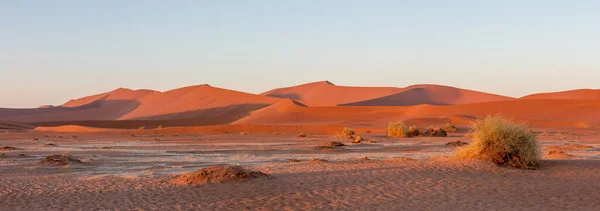 Красивый Утренний Пейзаж Восхода Солнца Скрытый Мертвый Влей Пустыне Намиб — стоковое фото